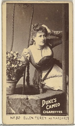 Card Number 30, Ellen Terey as Margaret, from the Actors and Actresses series (N145-4) issued by Duke Sons & Co. to promote Cameo Cigarettes