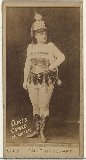 Card Number 108, Belle Urquhart, from the Actors and Actresses series (N145-4) issued by Duke Sons & Co. to promote Cameo Cigarettes