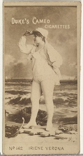 Card Number 142, Irene Verona, from the Actors and Actresses series (N145-4) issued by Duke Sons & Co. to promote Cameo Cigarettes