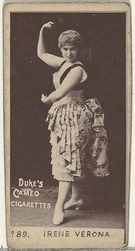 Card Number 89, Irene Verona, from the Actors and Actresses series (N145-4) issued by Duke Sons & Co. to promote Cameo Cigarettes