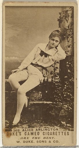 Card Number 362, Alice Arlington, from the Actors and Actresses series (N145-5) issued by Duke Sons & Co. to promote Cameo Cigarettes