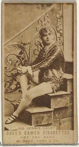 Card Number 352, Jennie Calef, from the Actors and Actresses series (N145-5) issued by Duke Sons & Co. to promote Cameo Cigarettes