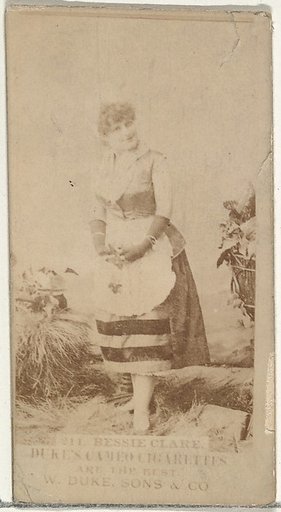 Card Number 211, Bessie Clare, from the Actors and Actresses series (N145-5) issued by Duke Sons & Co. to promote Cameo Cigarettes