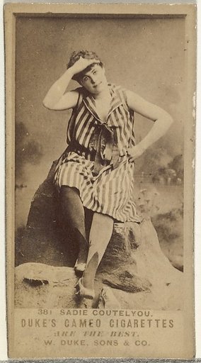 Card Number 381, Sadie Coutelyou, from the Actors and Actresses series (N145-5) issued by Duke Sons & Co. to promote Cameo Cigarettes