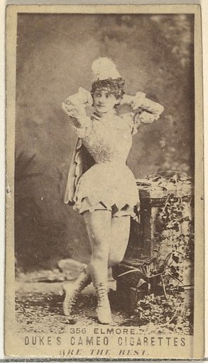 Card Number 356, Miss Elmore, from the Actors and Actresses series (N145-5) issued by Duke Sons & Co. to promote Cameo Cigarettes