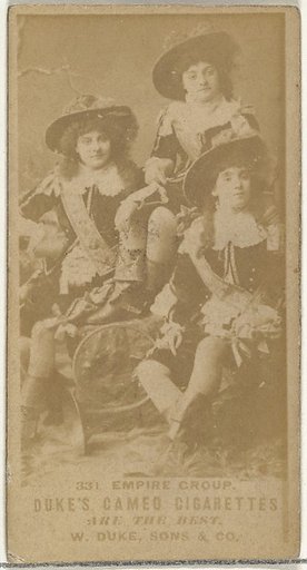 Card Number 331, Empire Group, from the Actors and Actresses series (N145-5) issued by Duke Sons & Co. to promote Cameo Cigarettes