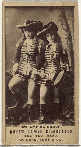 Card Number 329, Empire Group, from the Actors and Actresses series (N145-5) issued by Duke Sons & Co. to promote Cameo Cigarettes