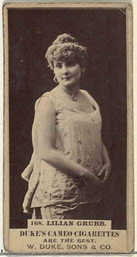 Card Number 168, Lilian Grubb, from the Actors and Actresses series (N145-5) issued by Duke Sons & Co. to promote Cameo Cigarettes