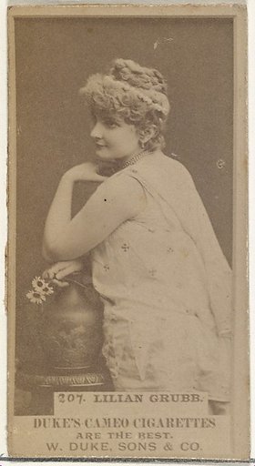 Card Number 207, Lilian Grubb, from the Actors and Actresses series (N145-5) issued by Duke Sons & Co. to promote Cameo Cigarettes