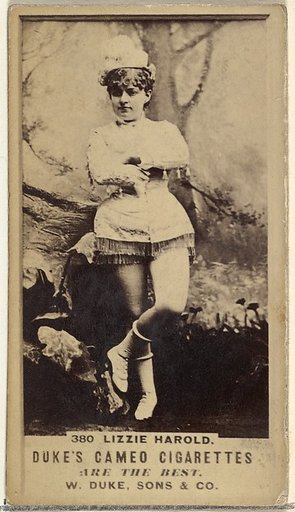 Card Number 380, Lizzie Harold, from the Actors and Actresses series (N145-5) issued by Duke Sons & Co. to promote Cameo Cigarettes