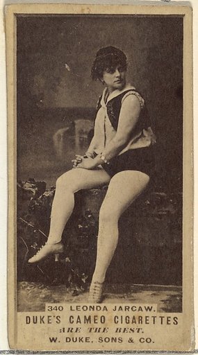 Card Number 340, Leonda Jarcaw, from the Actors and Actresses series (N145-5) issued by Duke Sons & Co. to promote Cameo Cigarettes