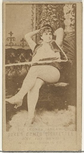 Card Number 346, Leonda Jarcaw, from the Actors and Actresses series (N145-5) issued by Duke Sons & Co. to promote Cameo Cigarettes