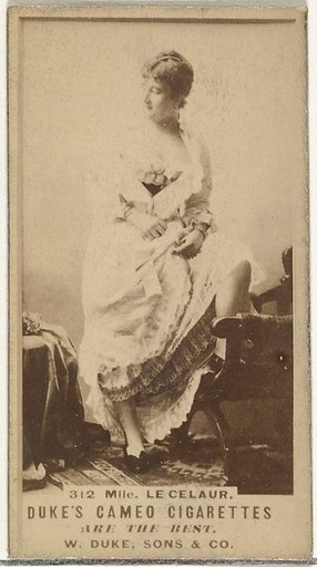 Card Number 312, Mlle. Le Celaur, from the Actors and Actresses series (N145-5) issued by Duke Sons & Co. to promote Cameo Cigarettes