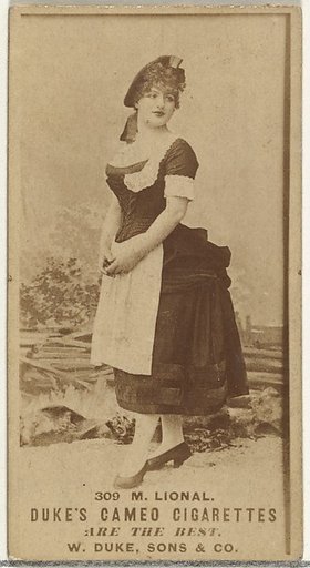 Card Number 309, M. Lional, from the Actors and Actresses series (N145-5) issued by Duke Sons & Co. to promote Cameo Cigarettes