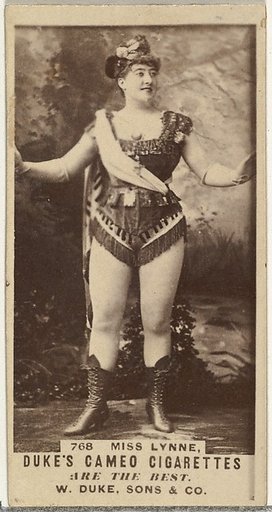 Card Number 768, Miss Lynne, from the Actors and Actresses series (N145-5) issued by Duke Sons & Co. to promote Cameo Cigarettes