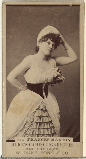 Card Number 215, Frances Marion, from the Actors and Actresses series (N145-5) issued by Duke Sons & Co. to promote Cameo Cigarettes