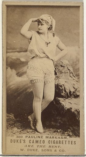 Card Number 389, Pauline Markham, from the Actors and Actresses series (N145-5) issued by Duke Sons & Co. to promote Cameo Cigarettes