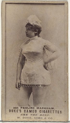 Card Number 385, Pauline Markham, from the Actors and Actresses series (N145-5) issued by Duke Sons & Co. to promote Cameo Cigarettes