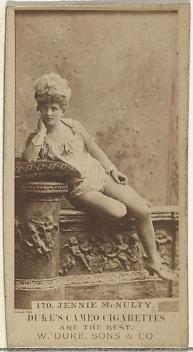 Card Number 170, Jennie McNulty, from the Actors and Actresses series (N145-5) issued by Duke Sons & Co. to promote Cameo Cigarettes