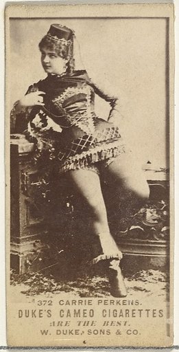 Card Number 372, Carrie Perkens, from the Actors and Actresses series (N145-5) issued by Duke Sons & Co. to promote Cameo Cigarettes
