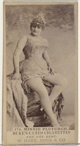 Card Number 174, Minnie Pluturch, from the Actors and Actresses series (N145-5) issued by Duke Sons & Co. to promote Cameo Cigarettes