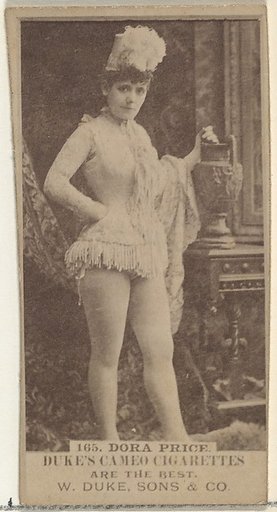 Card Number 165, Dora Price, from the Actors and Actresses series (N145-5) issued by Duke Sons & Co. to promote Cameo Cigarettes