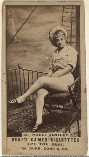 Card Number 347, Mabel Santley, from the Actors and Actresses series (N145-5) issued by Duke Sons & Co. to promote Cameo Cigarettes