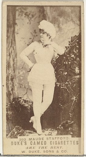 Card Number 393, Maude Stafford, from the Actors and Actresses series (N145-5) issued by Duke Sons & Co. to promote Cameo Cigarettes