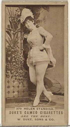 Card Number 379, Helen Standish, from the Actors and Actresses series (N145-5) issued by Duke Sons & Co. to promote Cameo Cigarettes