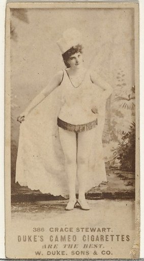 Card Number 386, Grace Stewart, from the Actors and Actresses series (N145-5) issued by Duke Sons & Co. to promote Cameo Cigarettes