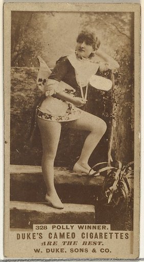 Card Number 328, Polly Winner, from the Actors and Actresses series (N145-5) issued by Duke Sons & Co. to promote Cameo Cigarettes