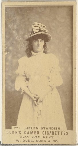 Card Number 771, Helen Standish, from the Actors and Actresses series (N145-5) issued by Duke Sons & Co. to promote Cameo Cigarettes