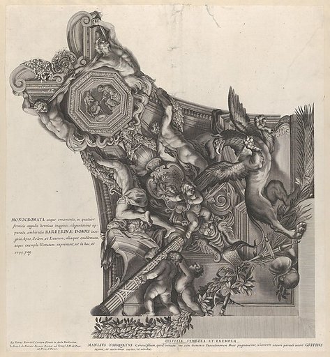 Plate 7: Allegory of Justice with griffin of Manlius Toquatus, from "Barberinae aulae fornix"