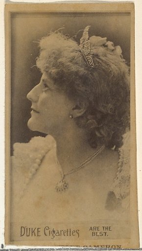 [Actress portrait in profile], from the Actors and Actresses series (N145-6) issued by Duke Sons & Co. to promote Duke Cigarettes