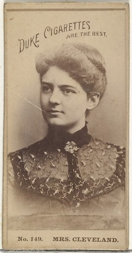 Card Number 149, Mrs. Cleveland, from the Actors and Actresses series (N145-6) issued by Duke Sons & Co. to promote Duke Cigarettes