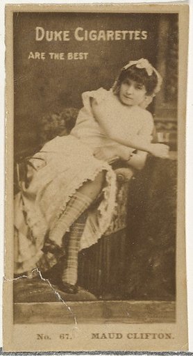 Card Number 67, Maud Clifton, from the Actors and Actresses series (N145-6) issued by Duke Sons & Co. to promote Duke Cigarettes