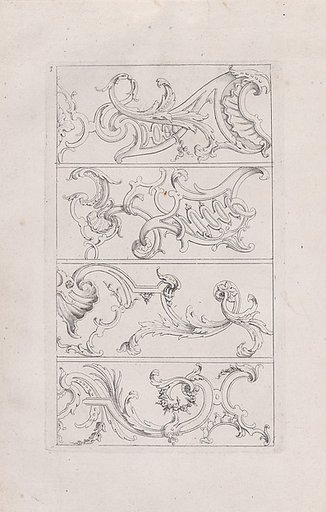 Plate 3, from "Livre Nouveau de Prinsipes D'Ornemens, tres facil. Pour apprendre a Dessigner"
