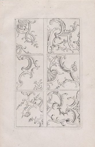 Plate 4, from "Livre Nouveau de Prinsipes D'Ornemens, tres facil. Pour apprendre a Dessigner"