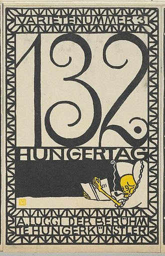 Variety Act 3: 132nd Day of Fasting, A. Lucci the Famous Hunger Artist (Varietenummer 3: 132 Hungertag, A. Lucci der Berühmte Hungerkünstler)