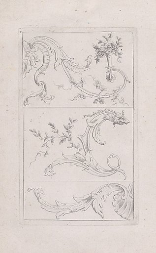Plate 7, from "Livre Nouveau de Prinsipes D'Ornemens, tres facil. Pour apprendre a Dessigner"