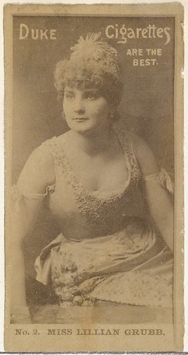 Card Number 2, Miss Lillian Grubb, from the Actors and Actresses series (N145-6) issued by Duke Sons & Co. to promote Duke Cigarettes