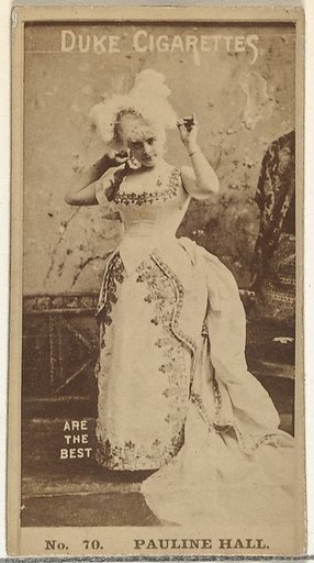 Card Number 70, Pauline Hall, from the Actors and Actresses series (N145-6) issued by Duke Sons & Co. to promote Duke Cigarettes