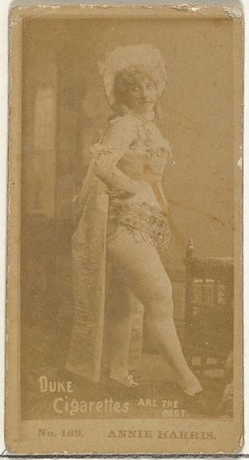 Card Number 169, Annie Harris, from the Actors and Actresses series (N145-6) issued by Duke Sons & Co. to promote Duke Cigarettes