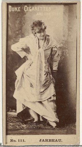 Card Number 111, Miss Jarbeau, from the Actors and Actresses series (N145-6) issued by Duke Sons & Co. to promote Duke Cigarettes