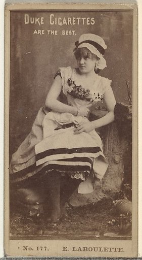Card Number 177, E. Laboulette, from the Actors and Actresses series (N145-6) issued by Duke Sons & Co. to promote Duke Cigarettes