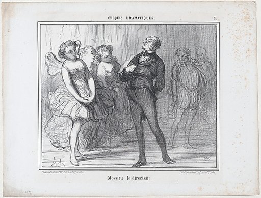 Mossieu le directeur, from Croquis Dramatiques, published in "Le Charivari"