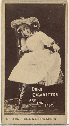 Card Number 116, Minnie Palmer, from the Actors and Actresses series (N145-6) issued by Duke Sons & Co. to promote Duke Cigarettes