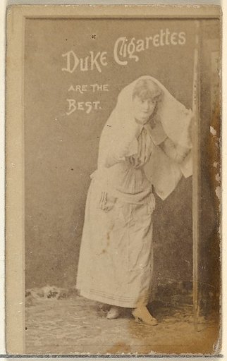 [Actress clothed in white], from the Actors and Actresses series (N145-6) issued by Duke Sons & Co. to promote Duke Cigarettes