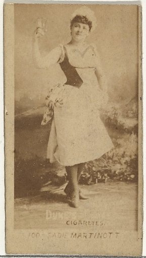 Card Number 100, Sadie Martinot, from the Actors and Actresses series (N145-6) issued by Duke Sons & Co. to promote Duke Cigarettes