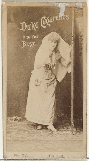 Card Number 22, Lotta, from the Actors and Actresses series (N145-6) issued by Duke Sons & Co. to promote Duke Cigarettes